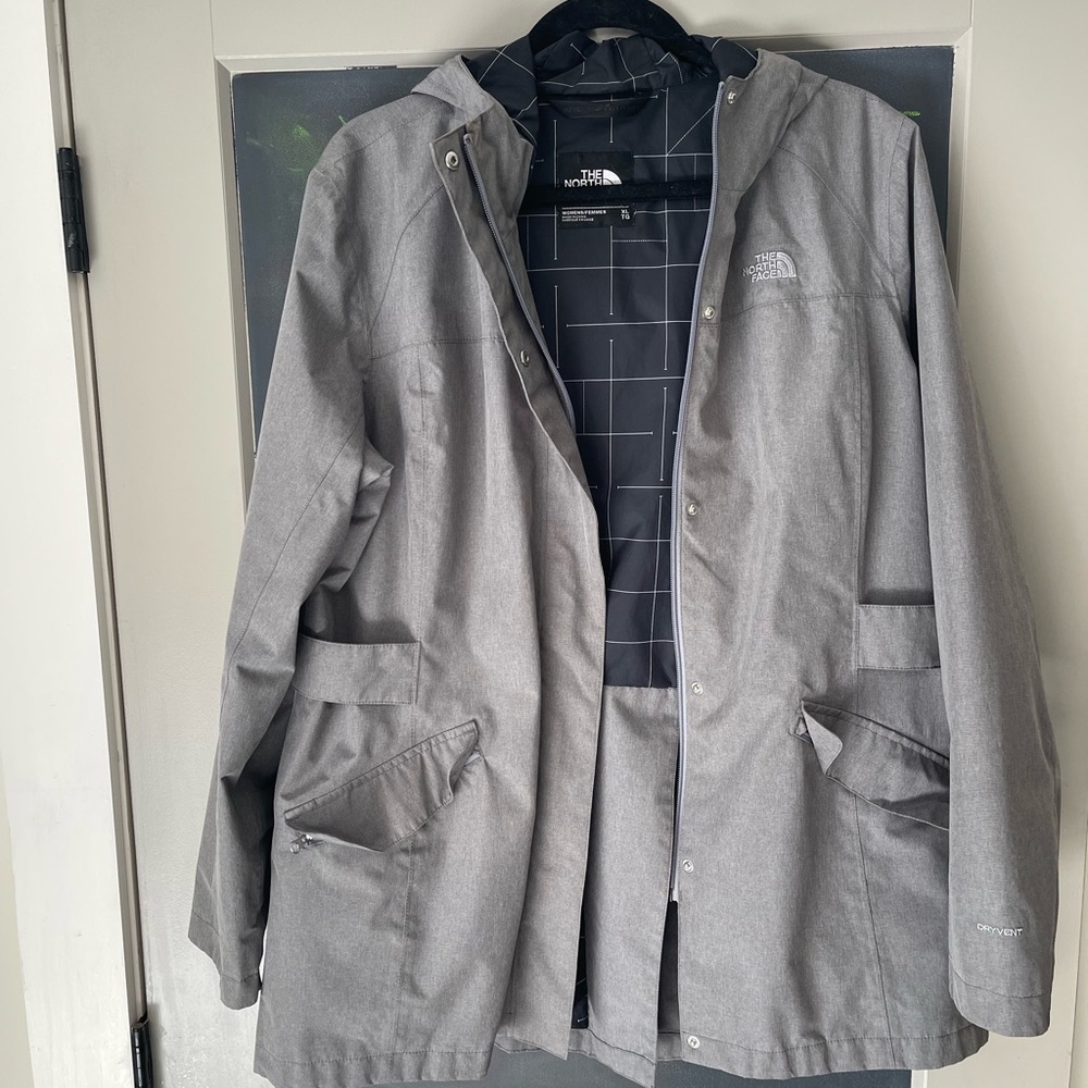 The North Face Gray Utility Jacket with Hood